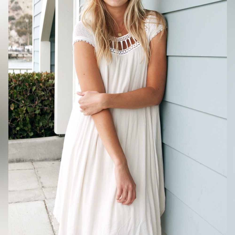 Free People White Mini Dress